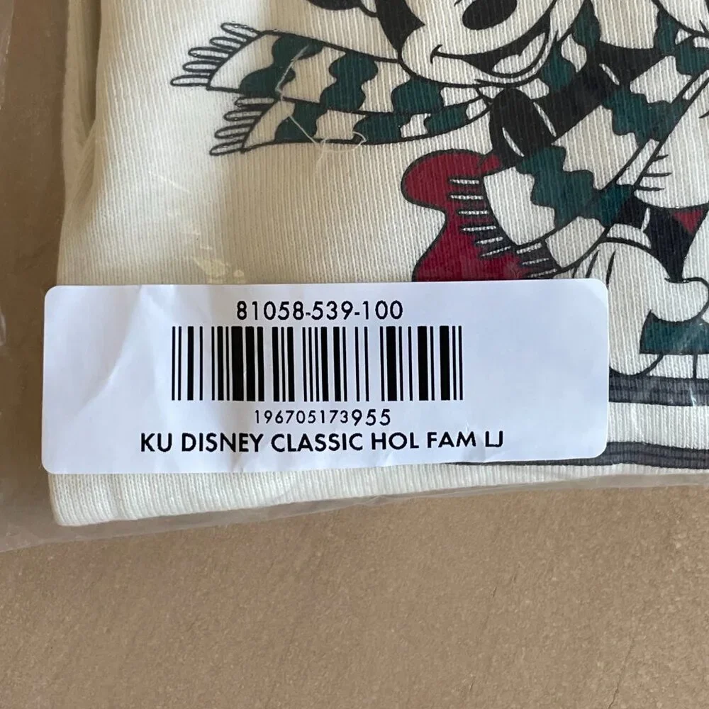NEW Hanna Andersson X Disney Mickey Mouse Holiday Long John Pajama PJs Set, Sz 4